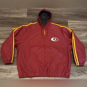 FSU Florida State Seminoles Rain Jacket Flannel Lined Zipper Hooded 2XL ESSEX